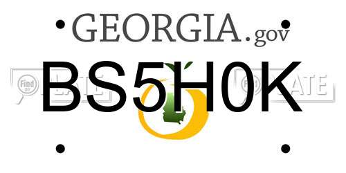 BS5H0K Georgia License Plate