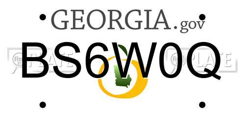 BS6W0Q Georgia License Plate