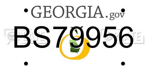 BS79956 Georgia License Plate