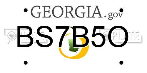 BS7B5O Georgia License Plate