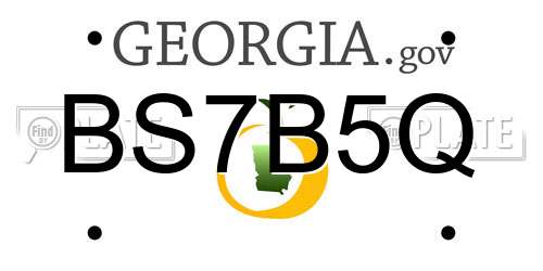 BS7B5Q Georgia License Plate