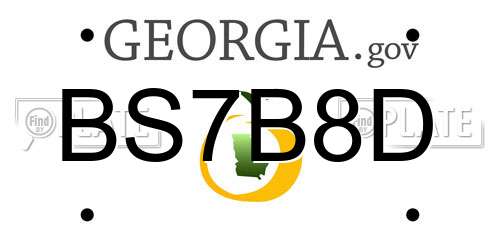 BS7B8D Georgia License Plate