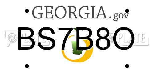 BS7B8O Georgia License Plate