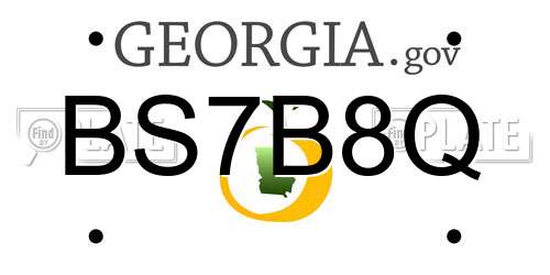 BS7B8Q Georgia License Plate