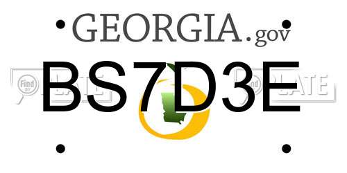 BS7D3E Georgia License Plate