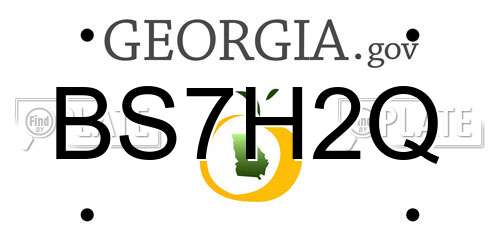 BS7H2Q Georgia License Plate
