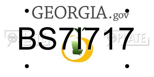 BS7I717 Georgia License Plate