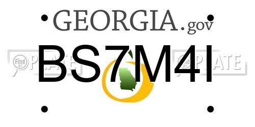 BS7M4I Georgia License Plate