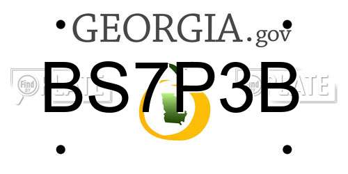 BS7P3B Georgia License Plate