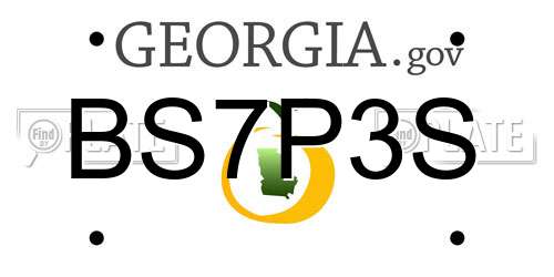 BS7P3S Georgia License Plate