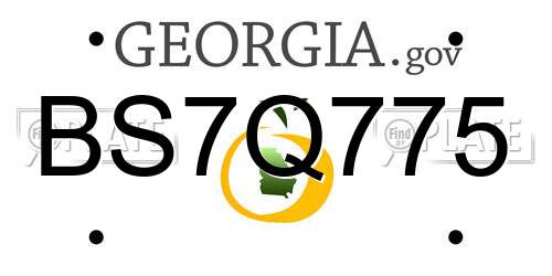 BS7Q775 Georgia License Plate