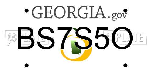 BS7S5O Georgia License Plate