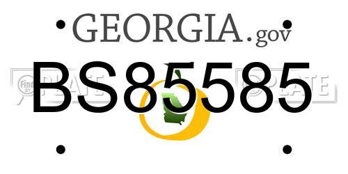 BS85585 Georgia License Plate