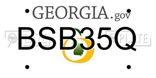 BSB35Q Georgia License Plate