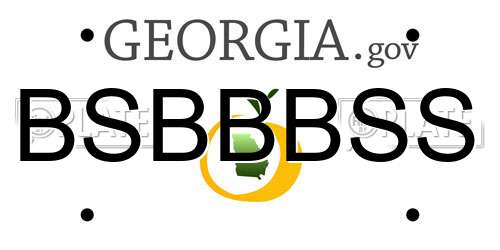 BSBBBSS Georgia License Plate