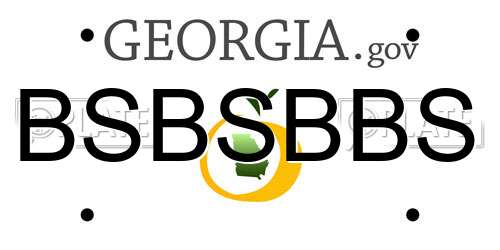 BSBSBBS Georgia License Plate