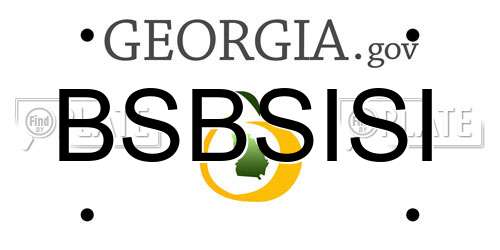 BSBSISI Georgia License Plate