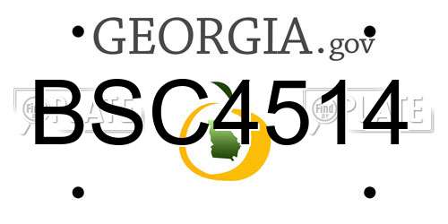BSC4514 Georgia License Plate