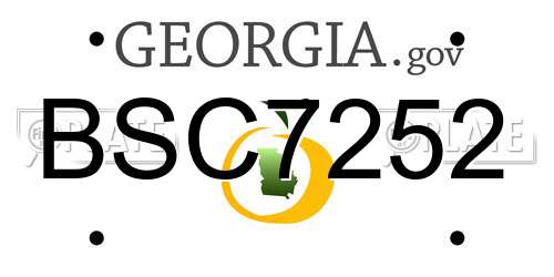 BSC7252 Georgia License Plate