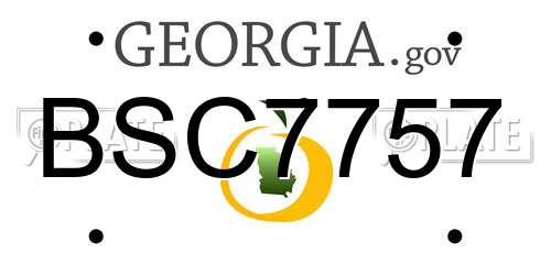 BSC7757 Georgia License Plate