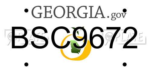 BSC9672 Georgia License Plate