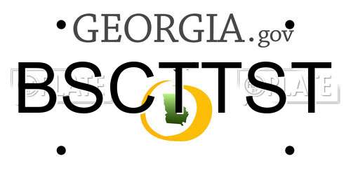 BSCTTST Georgia License Plate