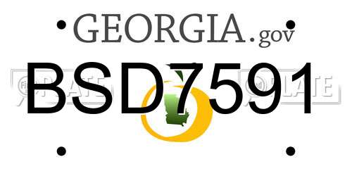 BSD7591 Georgia License Plate