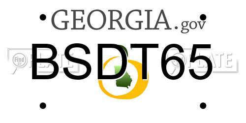 BSDT65 Georgia License Plate