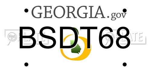 BSDT68 Georgia License Plate