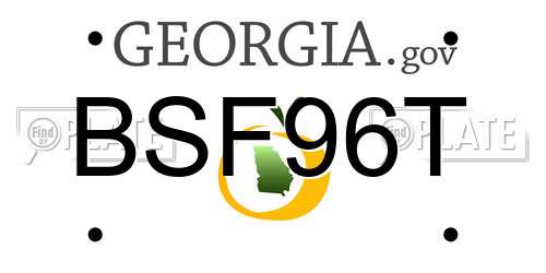 BSF96T Georgia License Plate