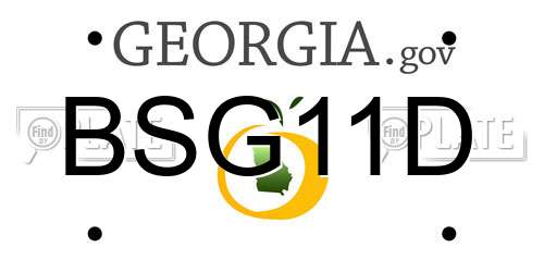 BSG11D Georgia License Plate