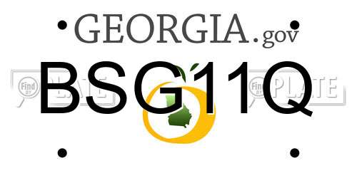BSG11Q Georgia License Plate