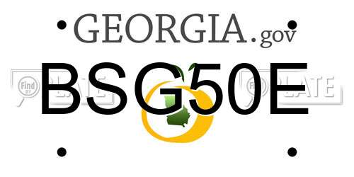 BSG50E Georgia License Plate