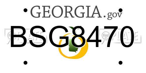 BSG8470 Georgia License Plate