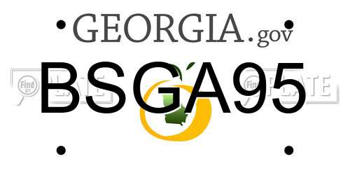 BSGA95 Georgia License Plate