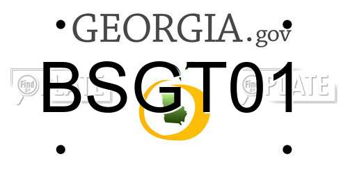 BSGT01 Georgia License Plate