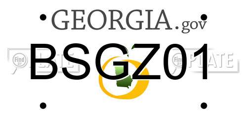 BSGZ01 Georgia License Plate