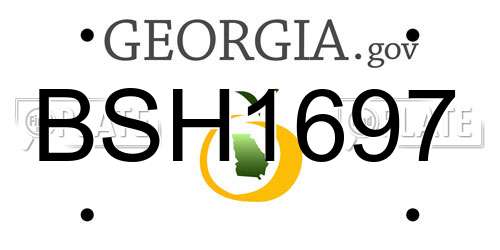 BSH1697 Georgia License Plate