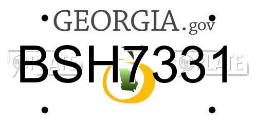 BSH7331 Georgia License Plate