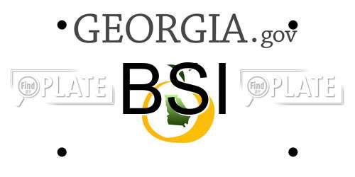 BSI Georgia License Plate