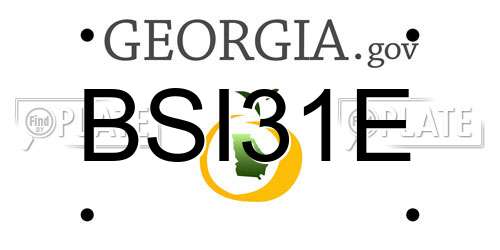 BSI31E Georgia License Plate