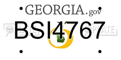 BSI4767 Georgia License Plate