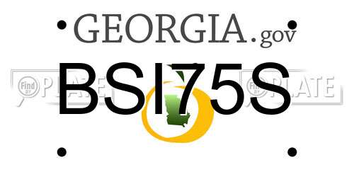 BSI75S Georgia License Plate