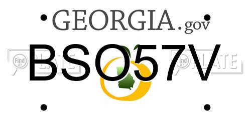 BSO57V Georgia License Plate
