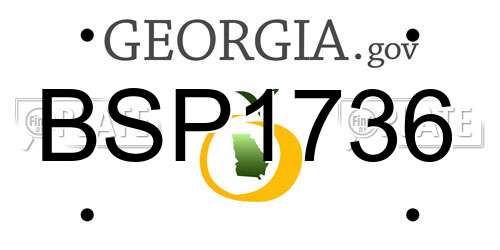 BSP1736 Georgia License Plate
