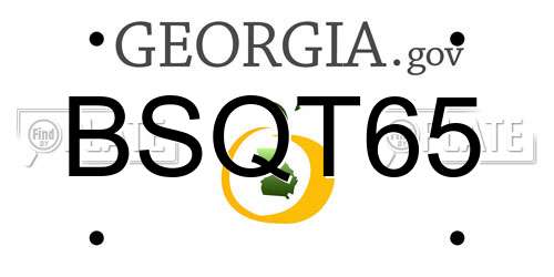 BSQT65 Georgia License Plate