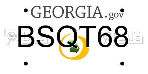 BSQT68 Georgia License Plate