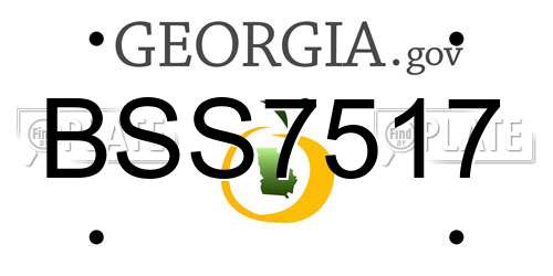 BSS7517 Georgia License Plate