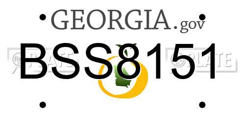 BSS8151 Georgia License Plate