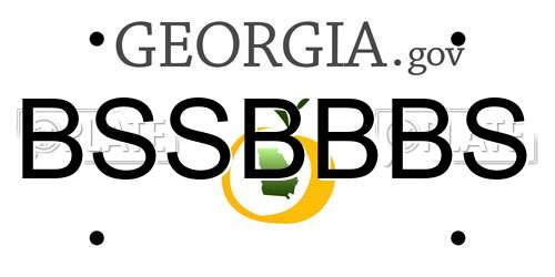 BSSBBBS Georgia License Plate
